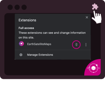 How to pin the extensions